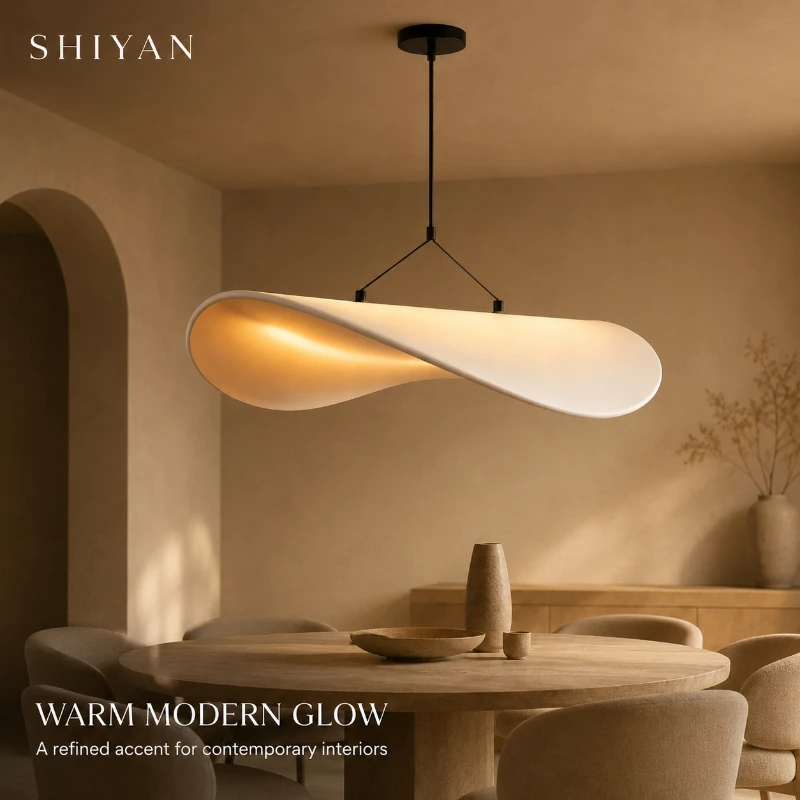 MAISU Tyvek Japanese Wabi Sabi Silk Pendant Light LED Nordic Minimalist Chandelier for Living Dining Room Bedroom Home Decor