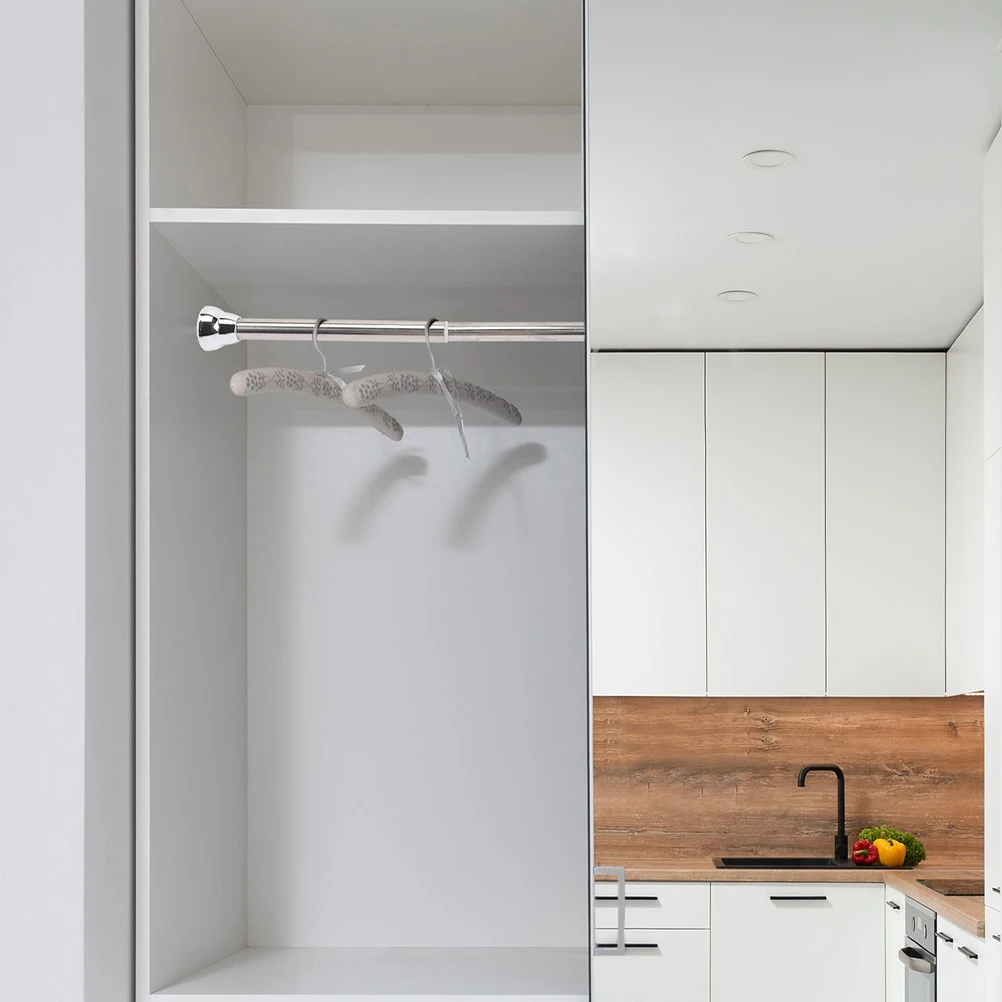 

Telescopic Heavy Duty Stainless Steel Curtain Rod Adjustable Tension Shower Curtain Bar No Drill Installation for Bathroom