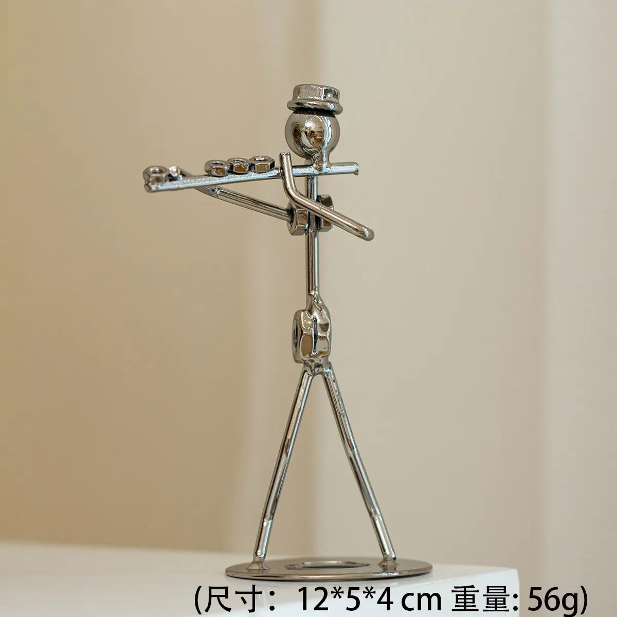 8PCS Metal Wire Music Band Statues Handcrafted Iron Art Figurines Decorative Desktop Sculptures Living Room Bedroom Unique Gift