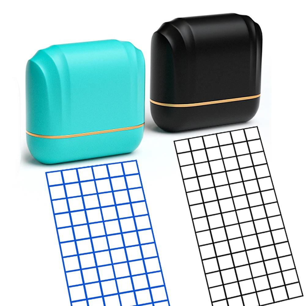 a roller grid stamp handwriting square practice teacher stamp math practice tool blue stamp classroom teaching stamp view 4