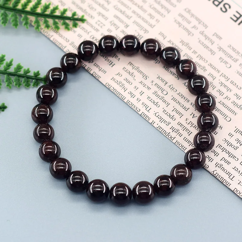 5A Natural Garnet Stone Femme Wine Red Bead Bracelet Women Bead Charm Bracelet Crystal Men Bangle Yoga Meditation Gift Wholesale