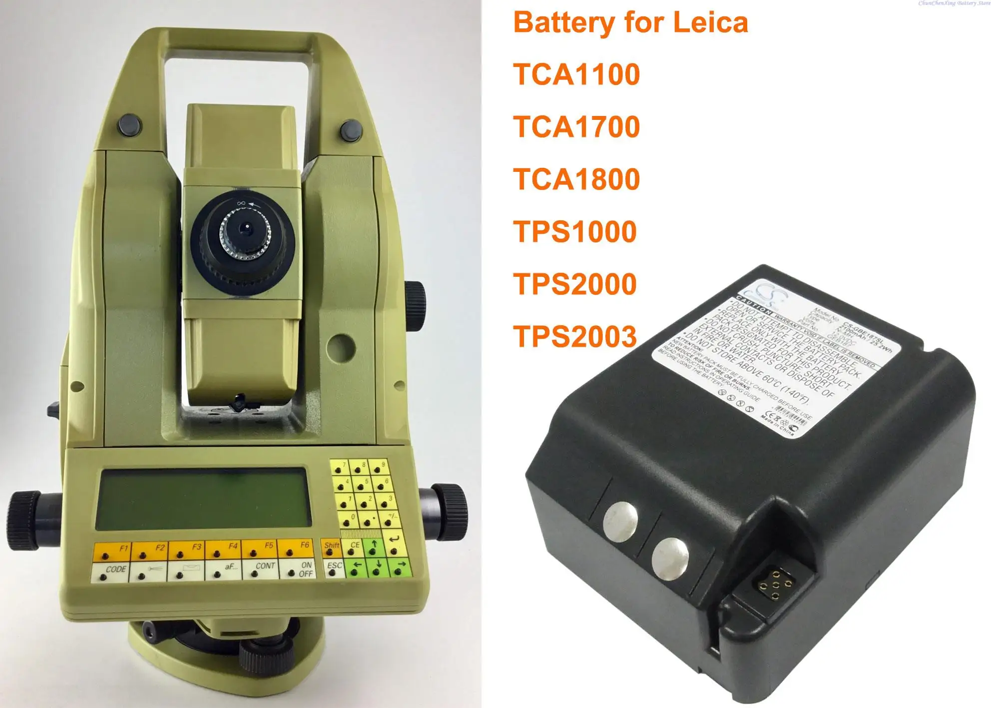 2100mAh Battery GEB187, GEB87 for Leica TCA1100, TCA1700, TCA1800, TPS1000, TPS2000, TPS2003