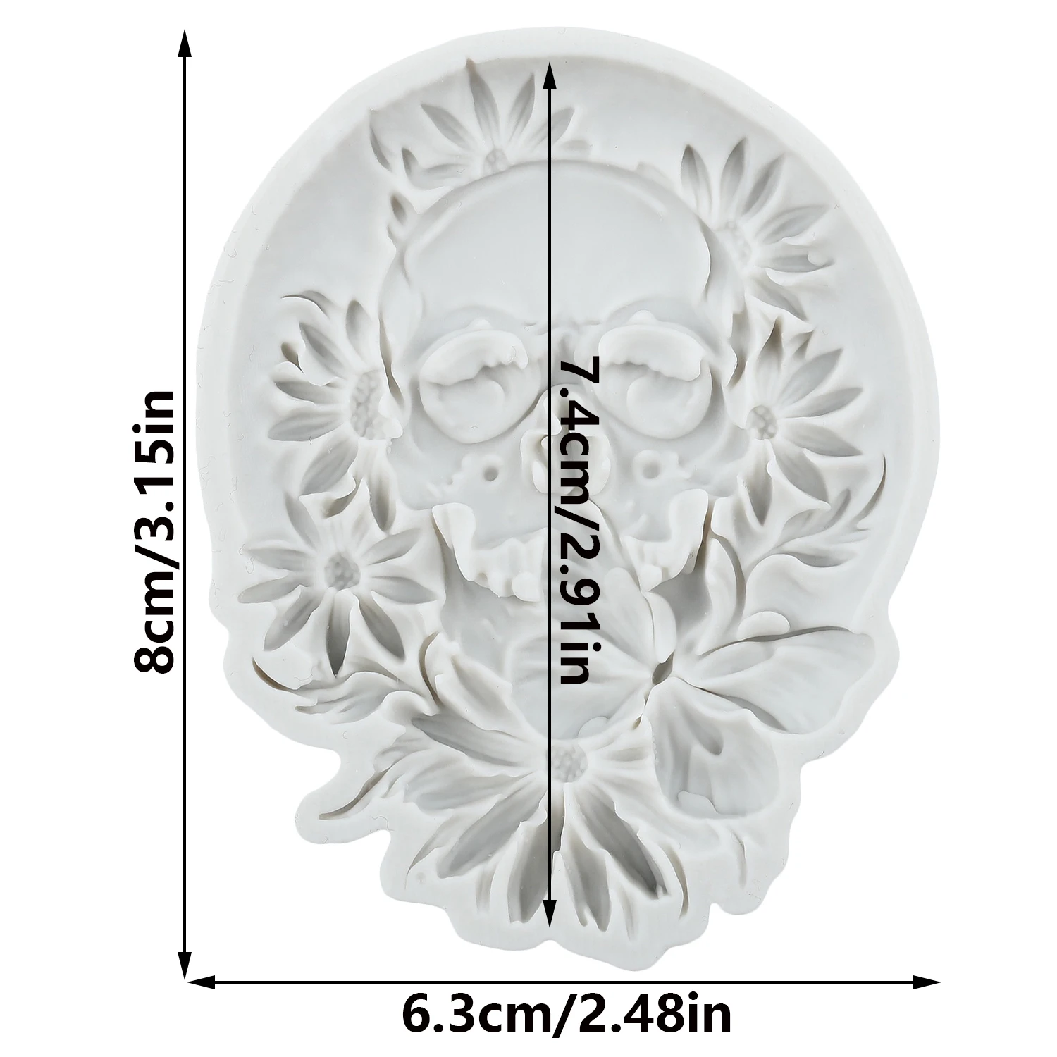 Halloween Silicone Molds Skull Fondant Cake Decorating Tools Cupcake Topper Chocolate Craft Gum Paste Polymer Clay