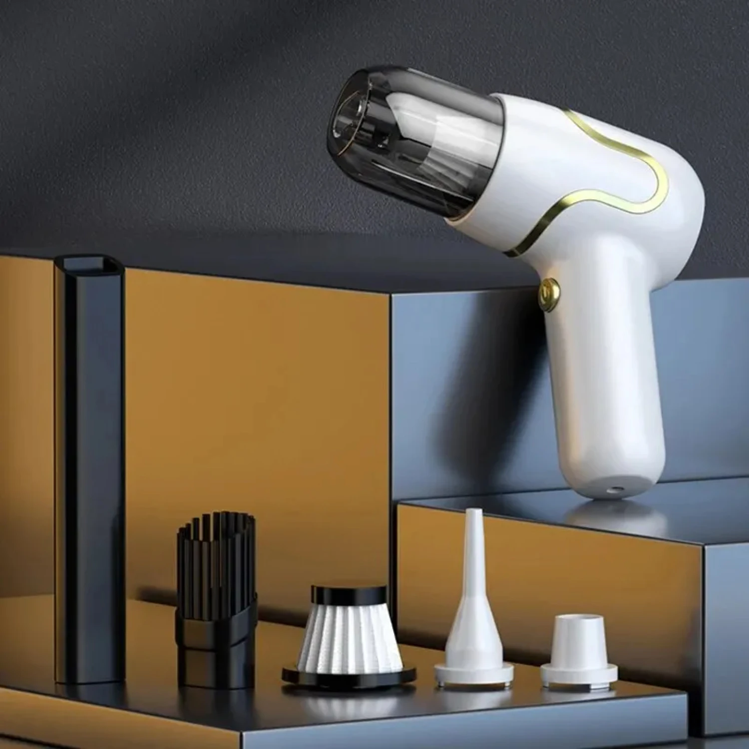 Efficient, Portable and High-Capacity Wireless Vacuum Cleaner Set with Powerful 12000PA Suction - Perfect for Cleaning Home and