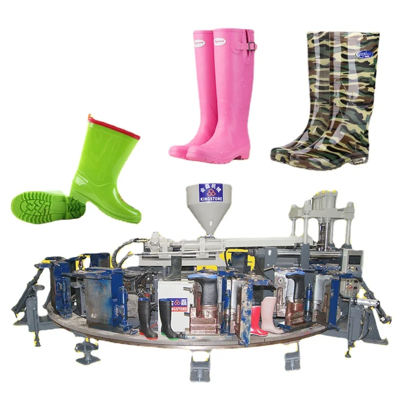 One Two Three Color PVC Safety Boots  Boots Injection Molding Machine