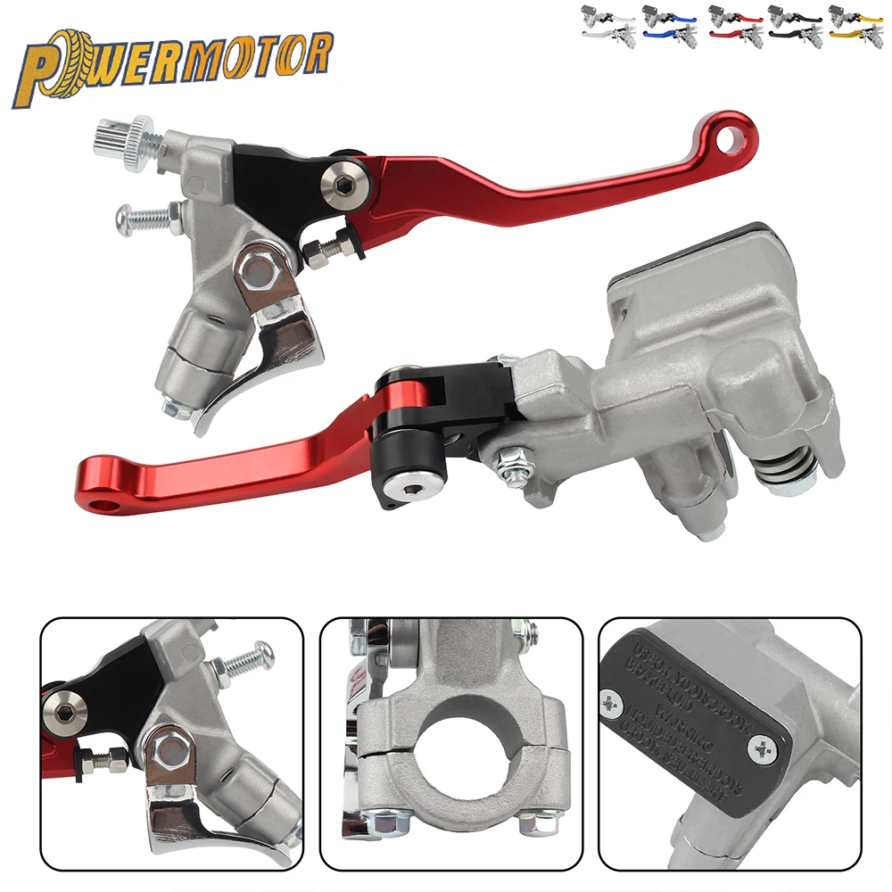 

Motorcycle Brake Clutch Lever 22mm Handles Front Brake Pump Cylinder for Honda CR 80 85 125 R CRF 150 230 250 F 300L Dirt Bike