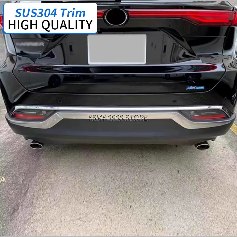 High Quality Stainless Steel Car Styling Exterior Accessory Chrome Trim 3PCS Rear Reflector Garnish for Toyota Harrier 80 2021