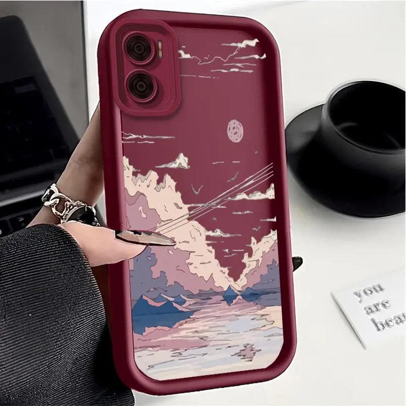 E22i Streetscape New Sky Eye Phone Case For Motorola Moto E22i Shatterproof Camera Protection Moto E22i Soft Back Cover