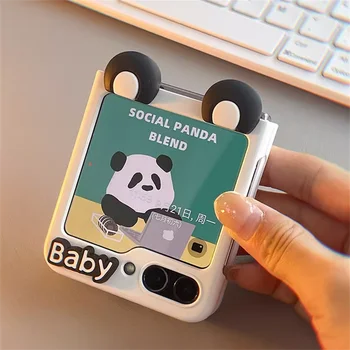 한국 귀여운 강아지 펜던트 팔찌 체인 휴대폰 케이스, 삼성 갤럭시 Z 플립 6 5 4 3 보호 커버  Best5