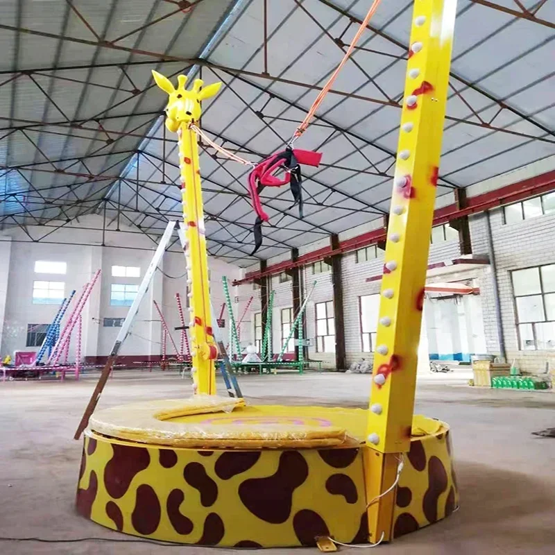 

For Giraffe Single Light Bungee Trampoline Children and Adults Recreation Rope and Seat Belt