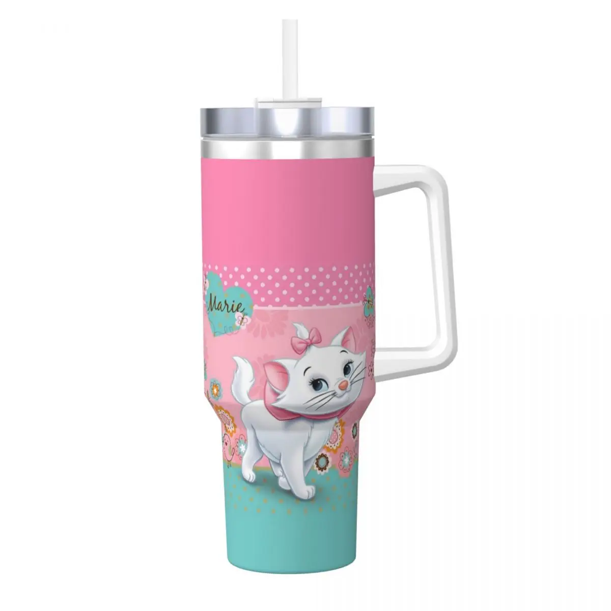 Stainless Steel Tumbler Marie Cat Thermal Cups Heat Preservation Hot Drinks Car Mugs Beach Graphic Water Bottle