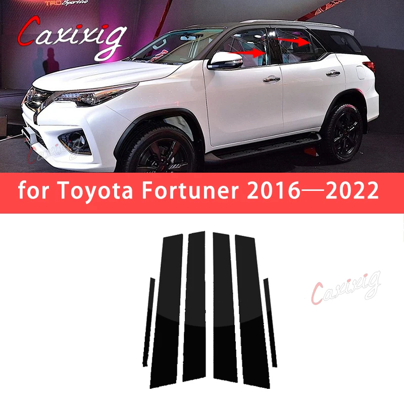 Pegatinas de pilar central de ventana de coche, protección del pilar central para Toyota Fortuner SW4, 2016, 2017, 2018, 2019, 2020, 2021-2023