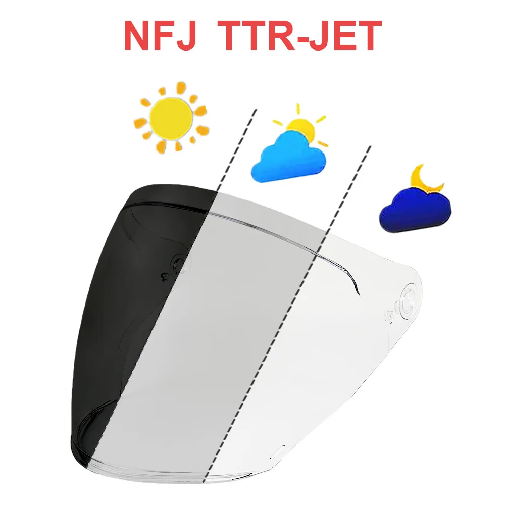 Motorcycle Helmet Visor Sunscreen Dustproof UV Coated Face Shield Lens for KYT NFJ TTR-JET Motorcycle Accessories