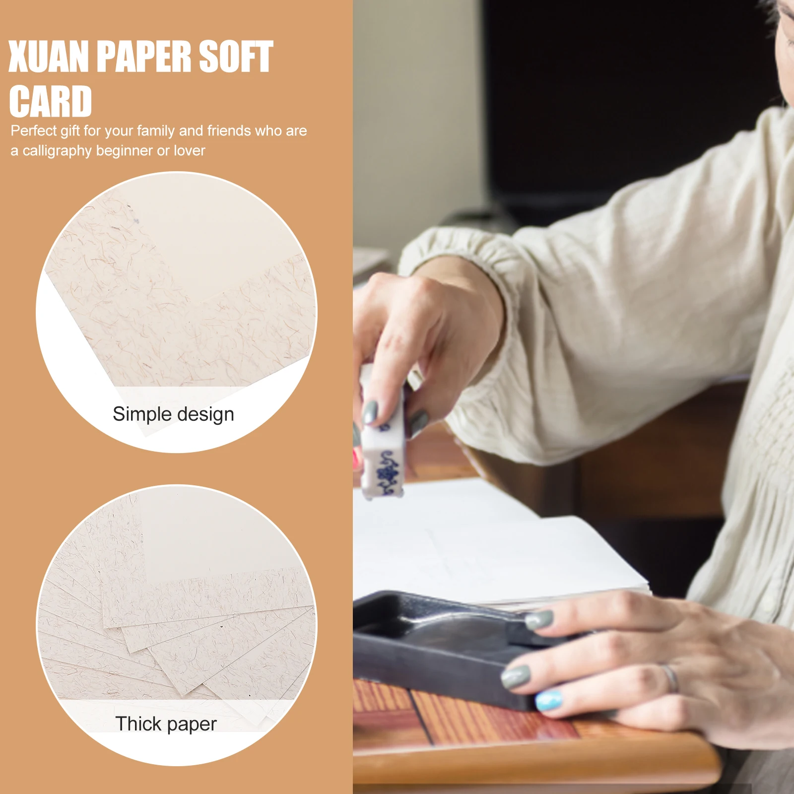 

10 Sheets High-Quality Xuan Paper Excellent Ink Absorption for Calligraphy Painting Kanji Sumi Writing Practice Art Craft Paper