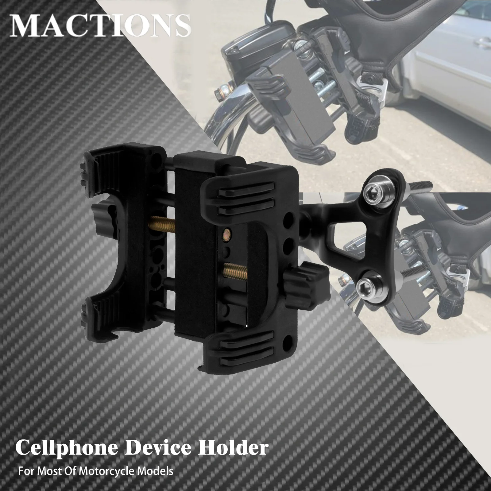 Motorcycle Handlebar Mount Phone Carrier Standard Device Cellphone Clamp Holder Bracket Stand For Harley Touring Sportster XL 72