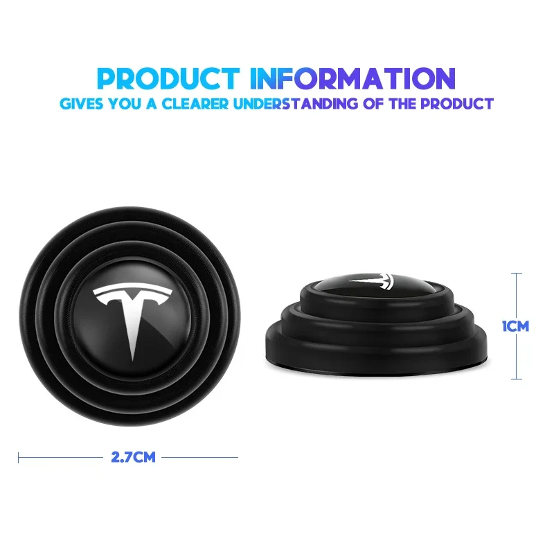 4Pcs Car Door Anti-shock Pad Anti-noise Buffer Gasket Auto Interior For Tesla Model 3 Y Cybertruck Juguete Roadster Coil Bonina view 4