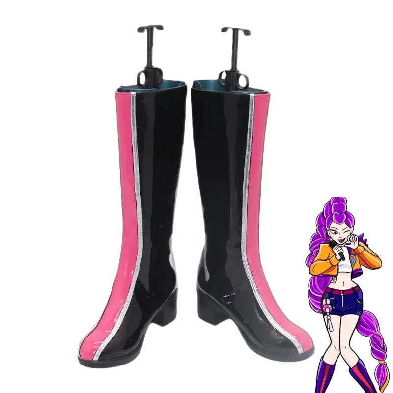 Anime Rumi Black Rose Red Boots Cosplay Shoes Costume Accessories Props Halloween Woman Shoe