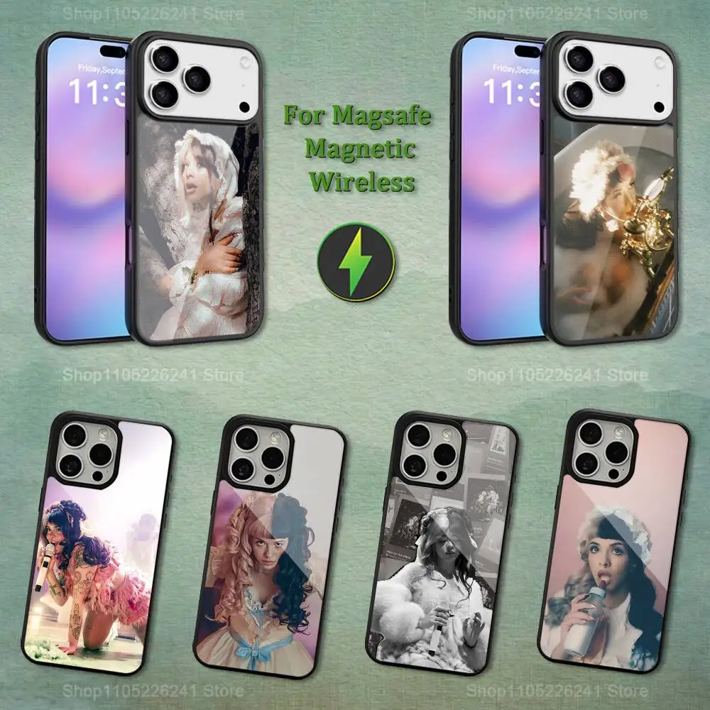 

M-Melanie M-Martinez Singer Phone For iPhone 17,14,11,15,16,13,12,Pro,Max,For Magsafe,Plus,Mini, Magnetic Wireless Charging Case