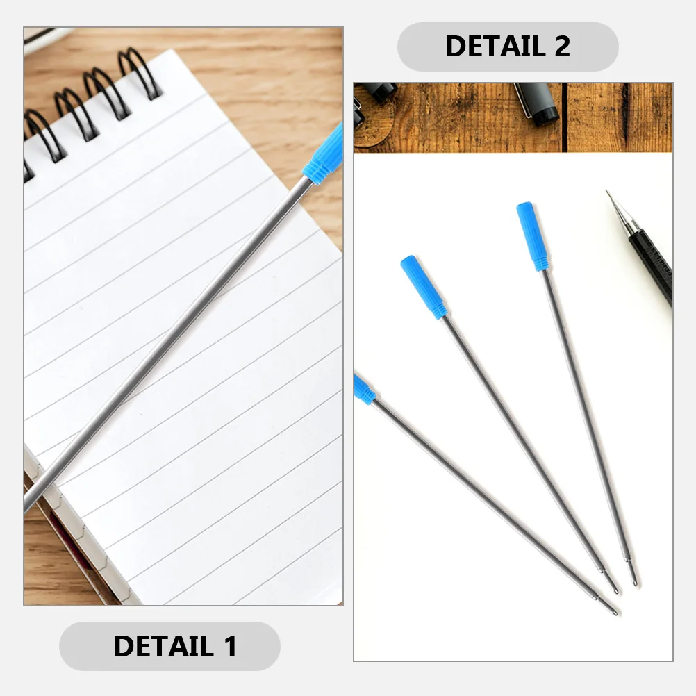

25pcs Replaceable Metal Pen Refills 1mm Fine Tip Gel Pens for Smooth Writing No Ink Leakage Easy to Replace Students School