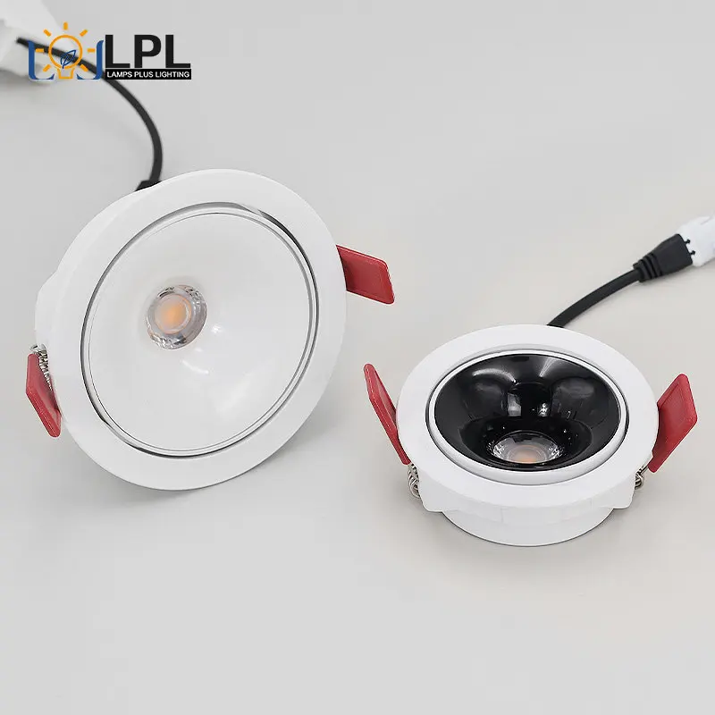 Ultra-thin Led Downlight Embedded 12W Ceiling Lamp Household Narrow Edge Anti-glare Lamp Adjustable Angle LED Spotlight