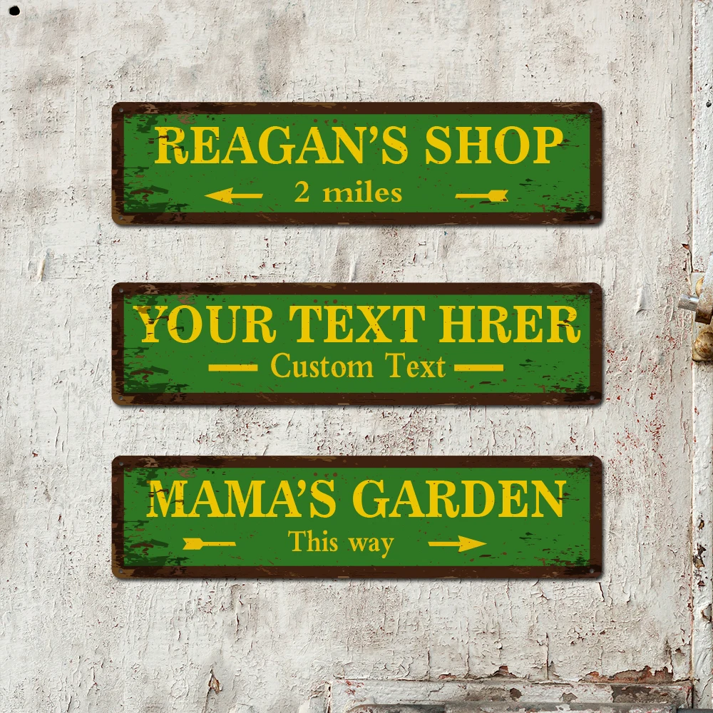 

1pc Personalized Custom Metal Street Sign Custom Your Text Sign for Room Decor