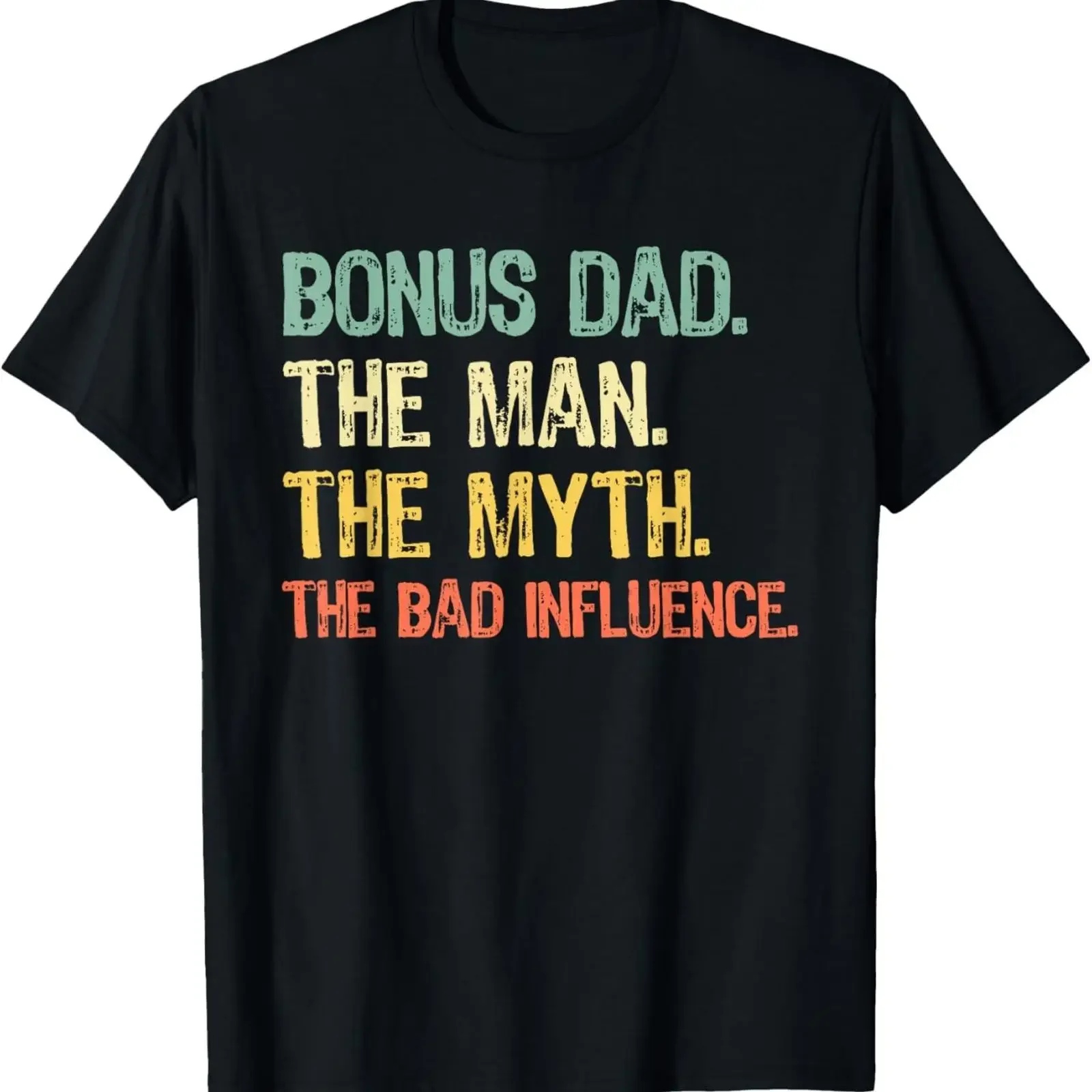 Funnny Bonus Dad Step T Shirt vintage Washed graphic Comfortable Breathable Top For Everyday Wear fashion homme Casual