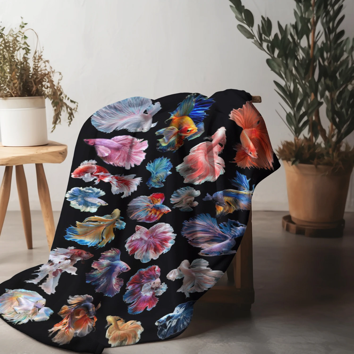 Marine Life Whale & Shark Seashells Blanket ,All-Season Blanket,For Bed Couch Travel Cozy Home And Travel Companion
