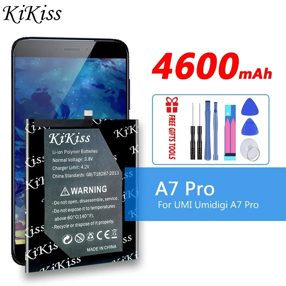 

Аккумулятор KiKiss для UMI Umidigi A7 Pro, 4600 мАч, Новые запасные части, аксессуары для телефона, аккумуляторы с инструментами