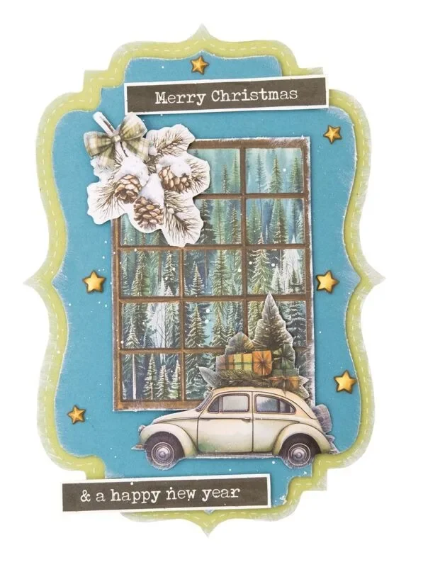 Trees Snow Girl Window Shape Car Cutting Die Scrapbook Diary Decoration Stencil Embossing Template DIY Greeting Card Handmade