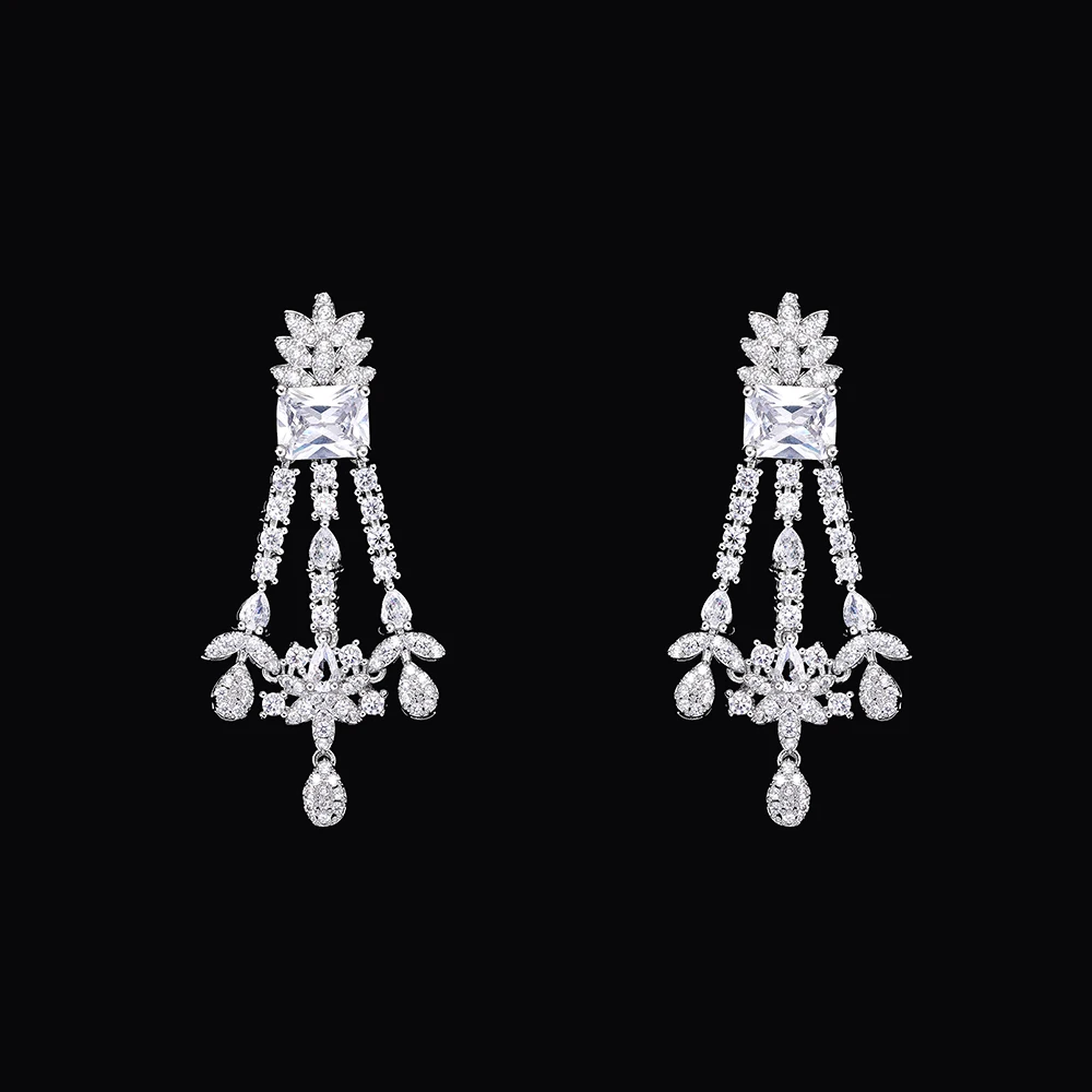 

Nigeria Birde Wedding Jewelry Set for Women 4PCS Full Cubic Zirconia Necklace Sets Dubai Bridal Jewelry Gift Accessories