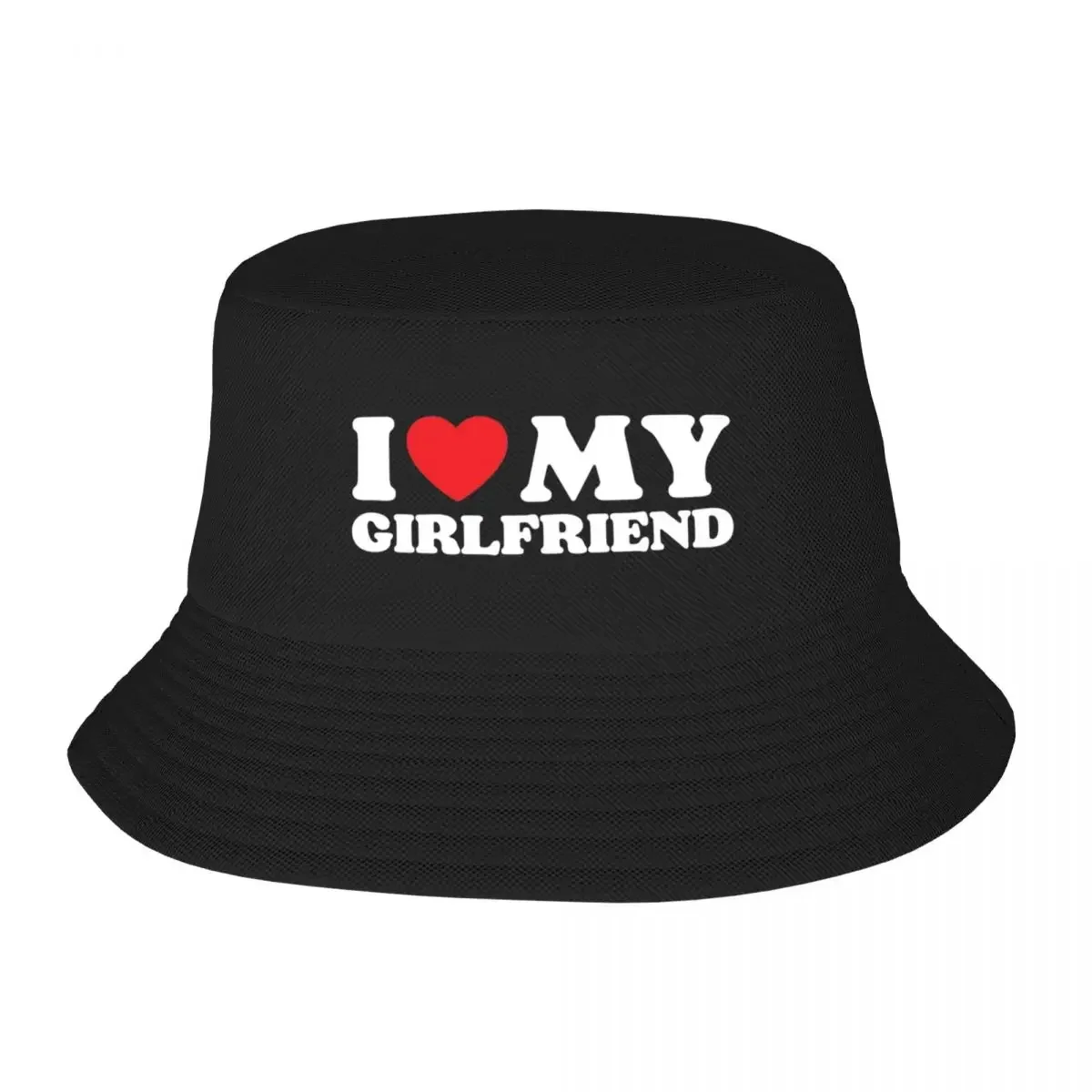 

2025 New Hat I Love My Girlfriend Bucket Hats Panama Hat Children Bob Hats Outdoor Fisherman Hats Summer Beach Fishing Unisex Ca