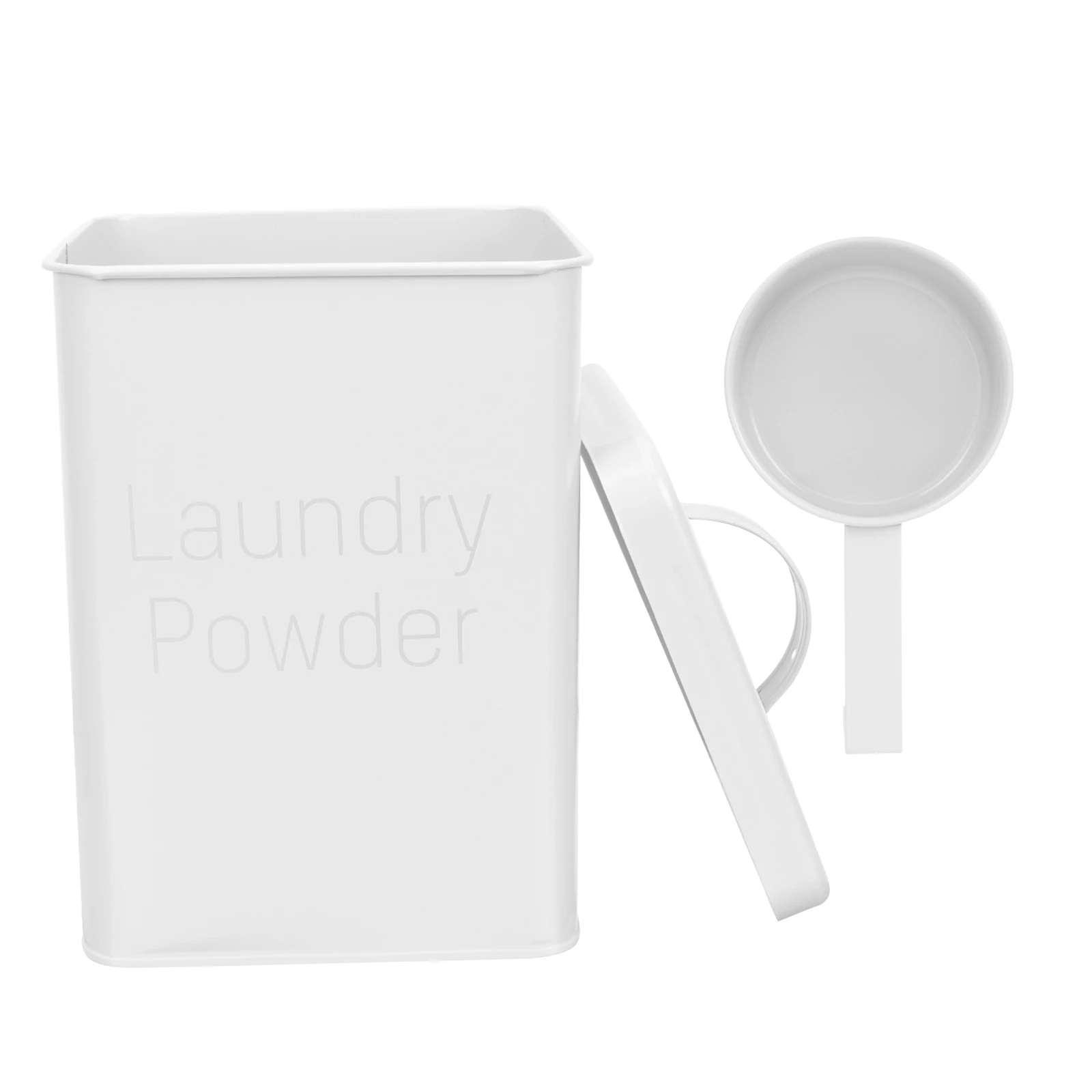 

1 set 1 Set Metal Laundry Powder Container Washing Bucket Storage Tin Durable Iron Strong Capacity Easy Carry Laundry Room