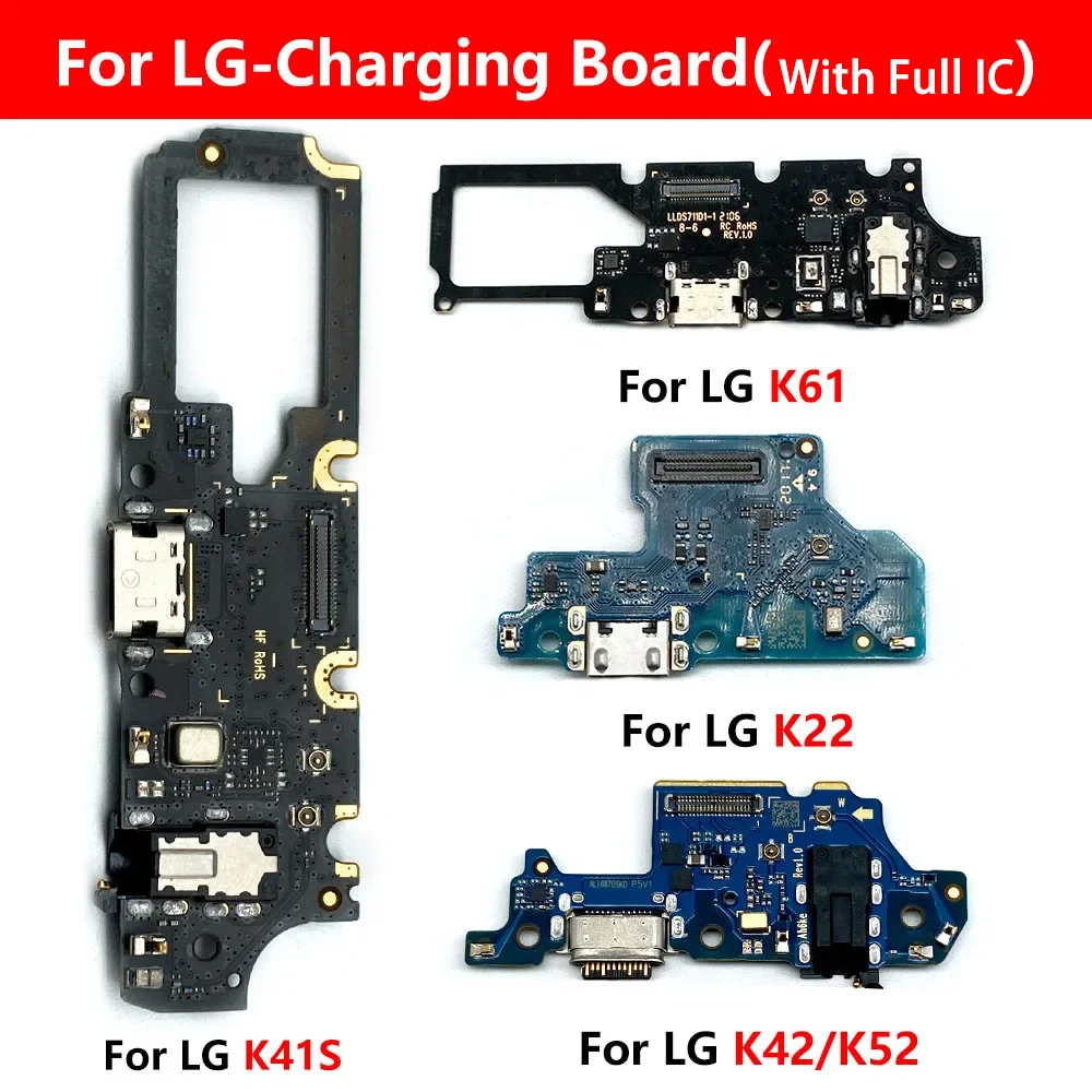 USB Power Charging Connector Plug Port Dock Flex Cable For LG G6 K22 K41S K42 K52 K51 K61 Q7 Q610 Q8 Q92 Q720 Style Q710 V30