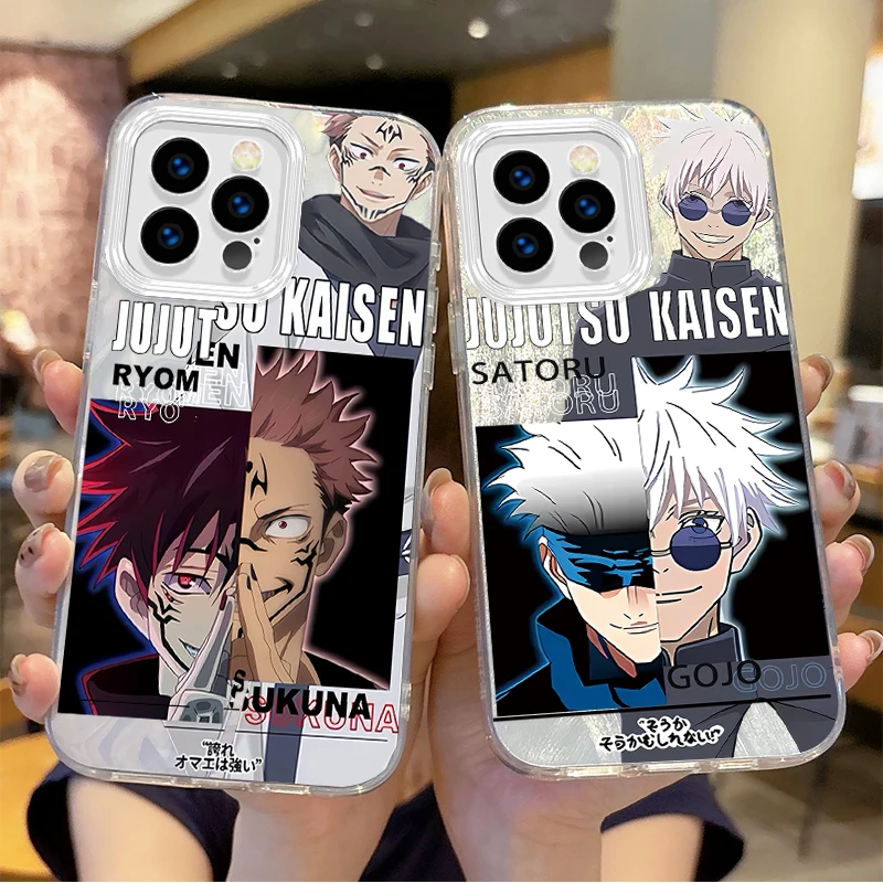 

New Jujutsu Kaisen Satoru Gojo Anime Phone Case for iPhone 16 15 14 13 12 11 8 7 6 Pro Max Plus XS XR Hard Shockproof Back Cover