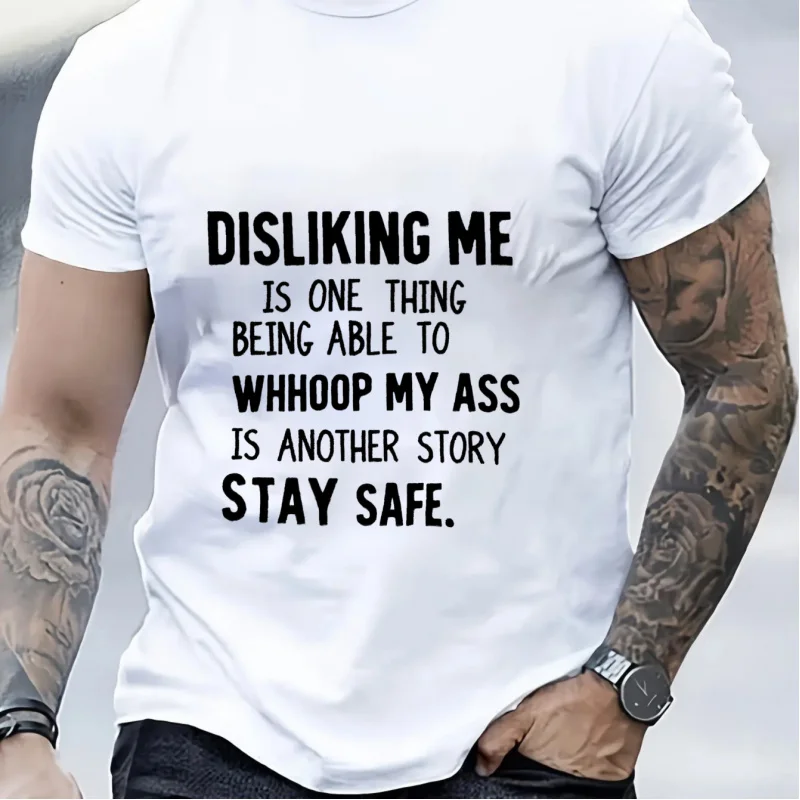 تي شيرت رجالي أسود مطبوع عليه نمط ونص يشبهني شيء واحد كونه قادر على أن يكون مؤخرتي هو قصة أخرى البقاء آمنًا عاليًا #3