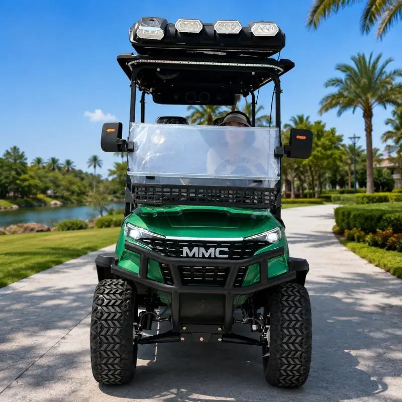 High-Quality 4 Wheel Drive Off-Road Electric Golf Cart All-Terrain Tires Lithium Battery 6 Seater Golf Carts for Golf Hunting