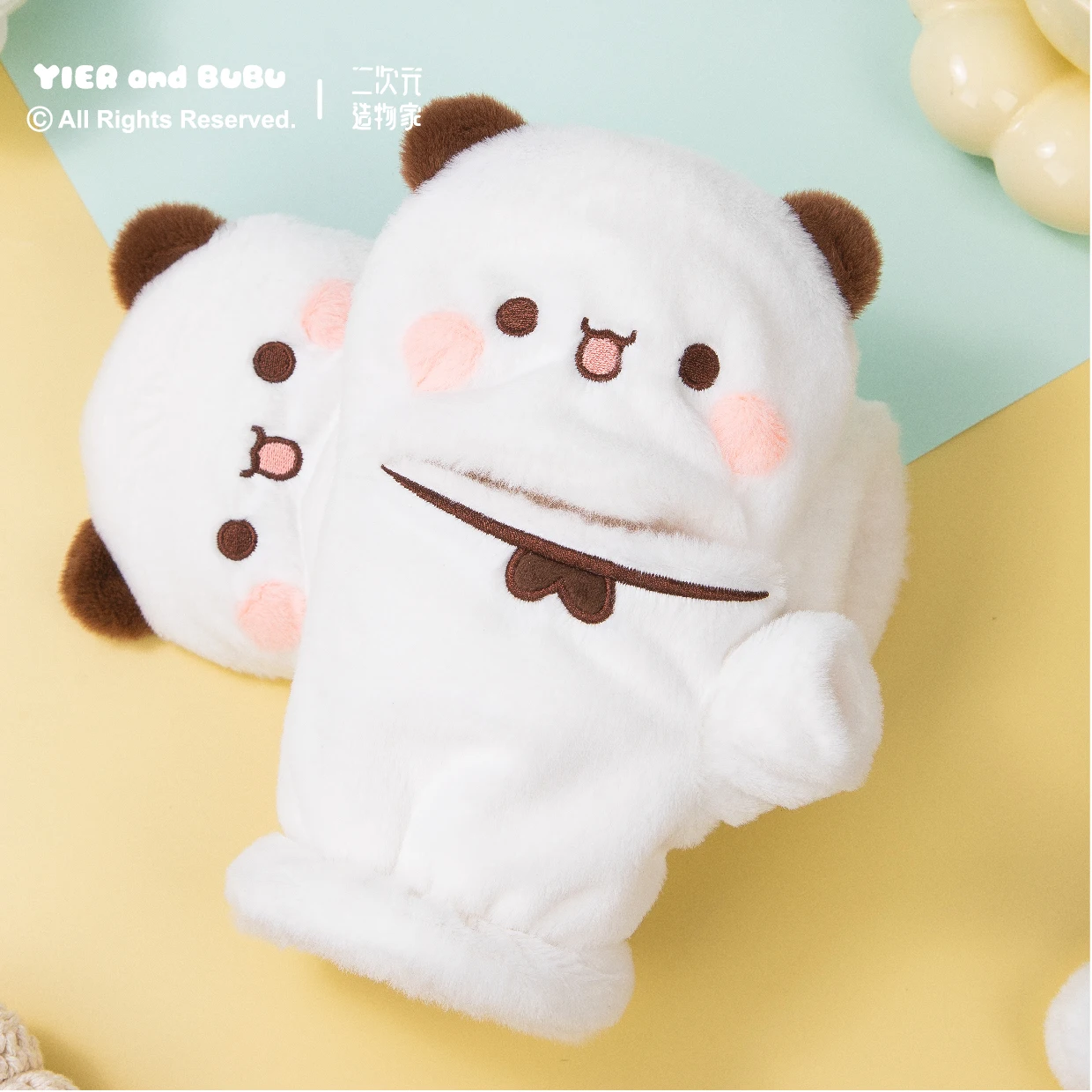 

Натуральные плюшевые изделия Yier и Bubu, хлопковые перчатки, теплые утолщенные перчатки без пальцев, зимний теплый подарок