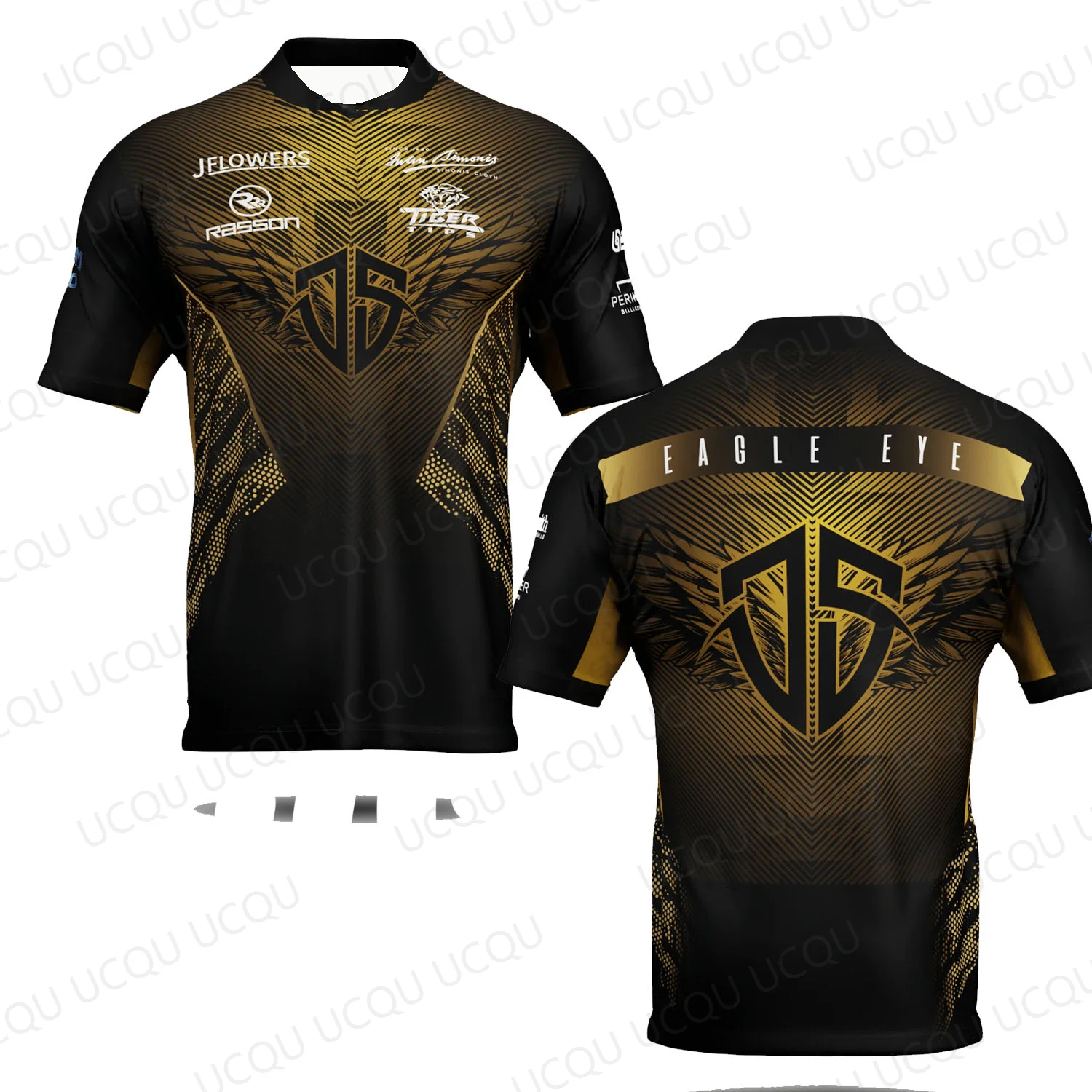 Jayson Shaw Eagle Eye Spark Jersey Gold Billiards Pool Clothing Men 9 Ball Shirt Team Europe Sportswear Quick Dry Top Tee