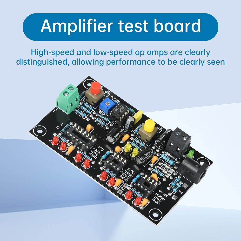 T2 Upgrade Operational Amplifier OP AMP Tester DC 12V High/Low Speed For Single Dual Quad Operational Amplifier Test Module