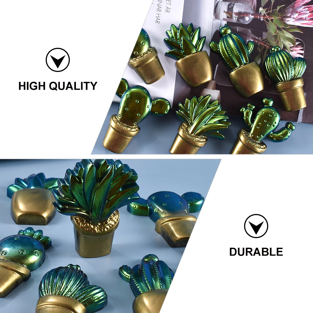

7 Different Styles Silicone Cactus Mold Non Stick Easy Separate Clean DIY Resin Epoxy Jewelry Craft Supplies Clay Fondant Mould