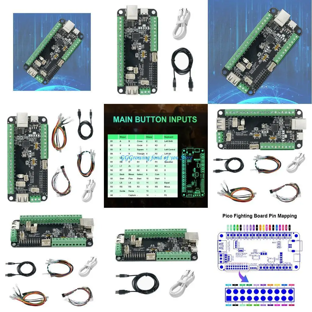 H9EB RP2040 Board met Kabel voor Console V5.6E USB Passthrough Fighting Board DIY Fight Hitbox Controller