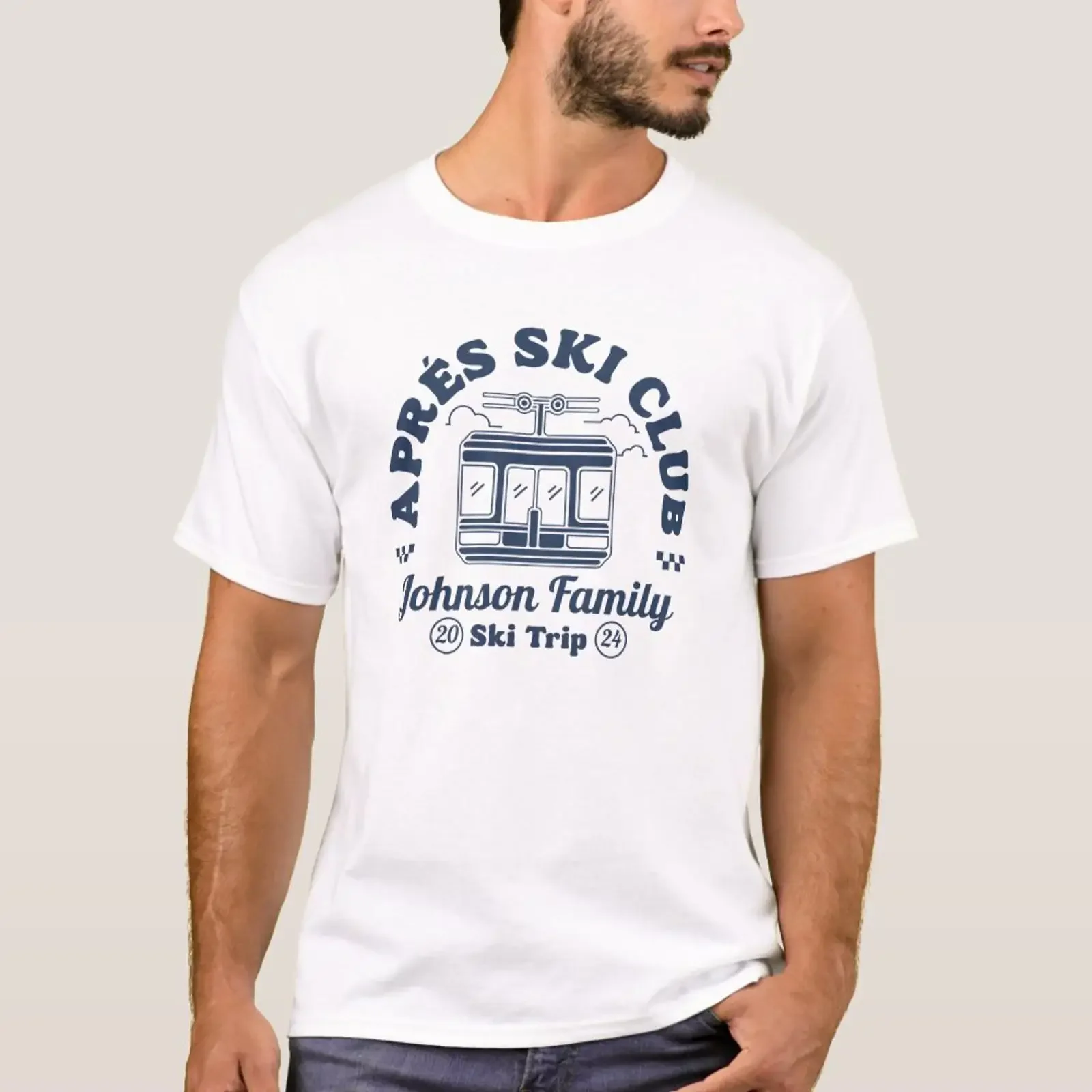 Custom Apres Ski Family Friends Trip Group T Shirt vintage Washed graphic Versatile designer clothes Top For Everyday Wear Soft