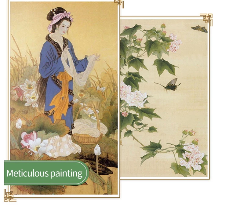 Chinesische Malerei Pinsel Anfänger Kalligraphie Zeichnung Bambus Stift Vorhang Filz Reis Papier Set Landschaft Zeichnung Schreiben Kunst Versorgung – Detail 14