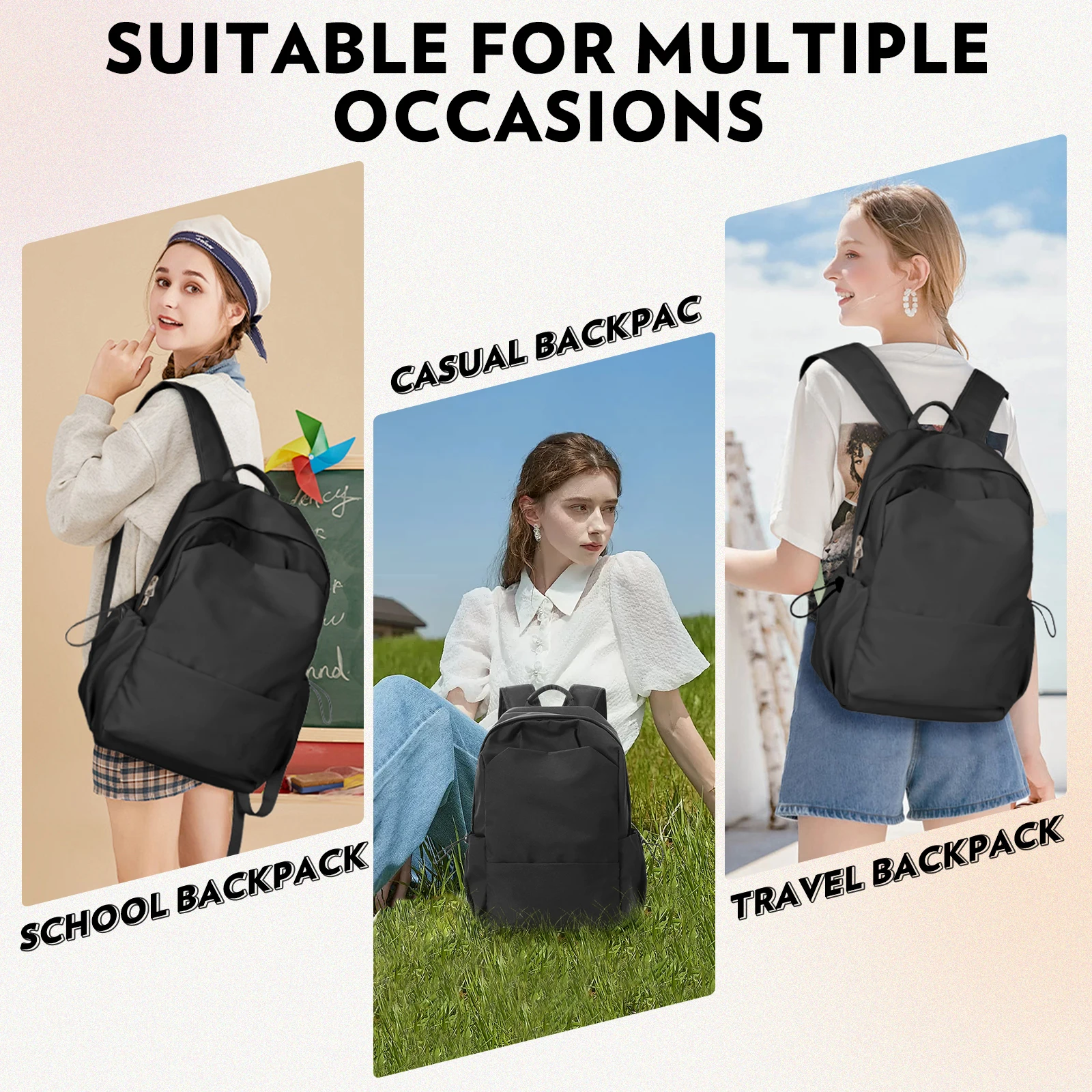 Plecak dla kobiet estetyczny plecak dla mężczyzn lekki plecak na siłownię Casual Daypack plecak na laptopa College