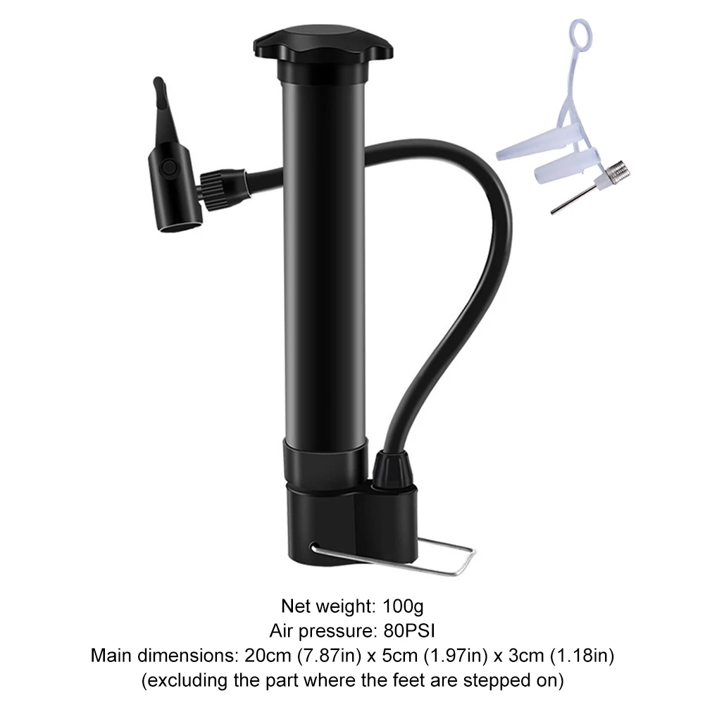 80PSI MTB 자전거 펌프 슈레더 밸브 풍선 타이어 인플레이터 경량 자전거 타이어 펌프 도로 및 산악 자전거용 공용