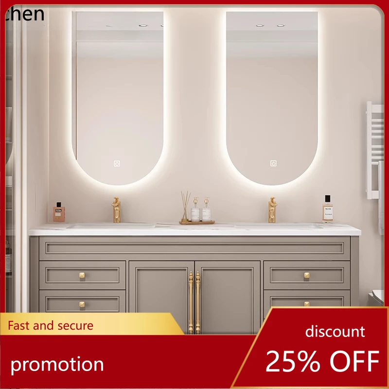 HT bathroom cabinet combination bathroom floor-to-ceiling intelligent hand washing double washstand cabinet