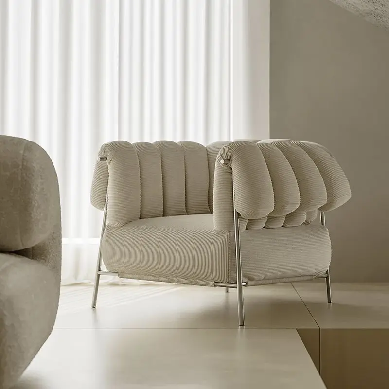 

French antique single sofa chair living room cafe homestay leisure chair balcony lazy back chair