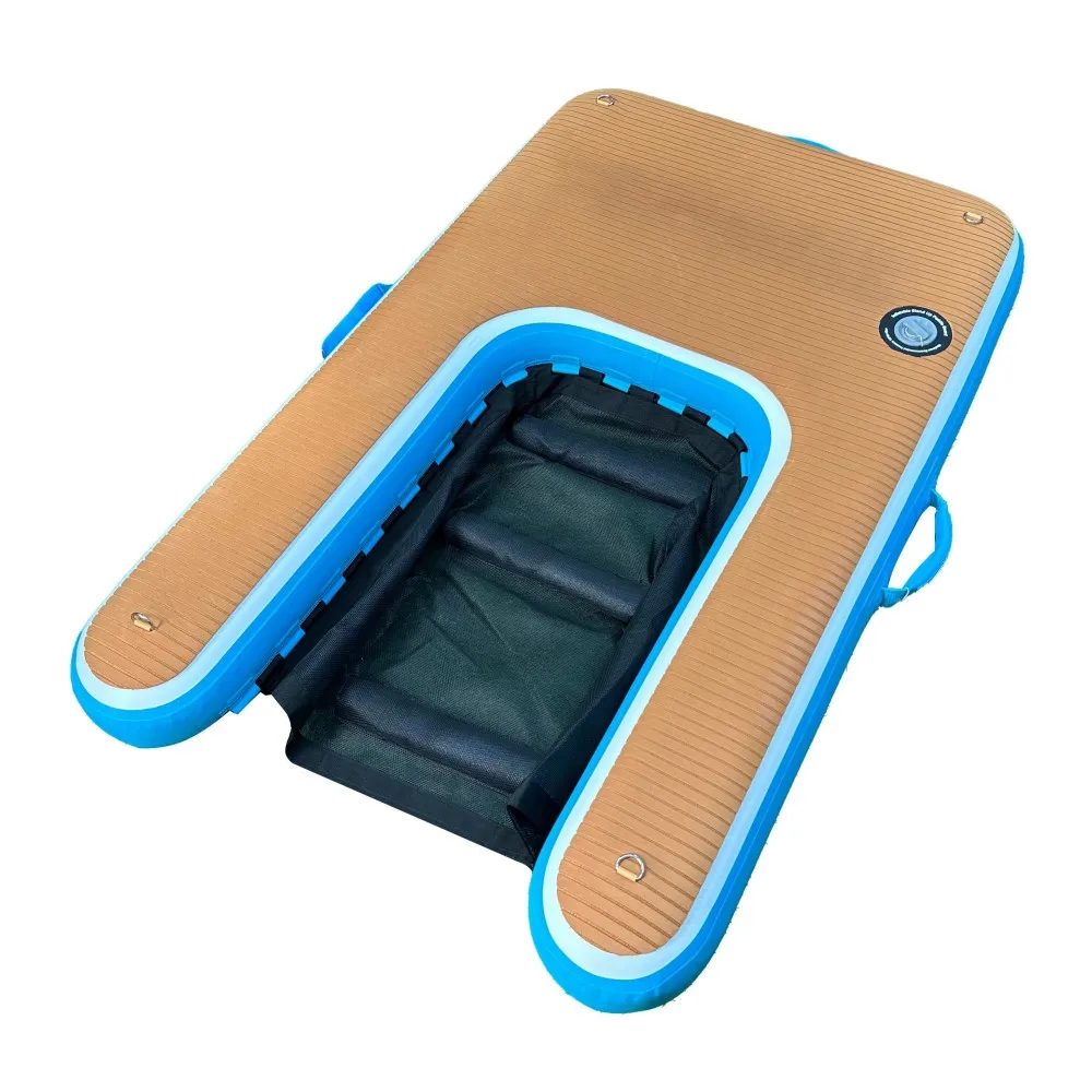 Portable Pet Dock Floating Pool Pup Plank Foldable Ladder Antislip Inflatable Dog Water Ramp