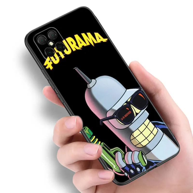 Anime F-Futurama Bender Black Phone Case For Huawei Nova 11 12 Ultra 9 10 SE Pro 11E 11i 12i Y70 Plus Y60 Y61 Y71 Y72 Y90 Y91