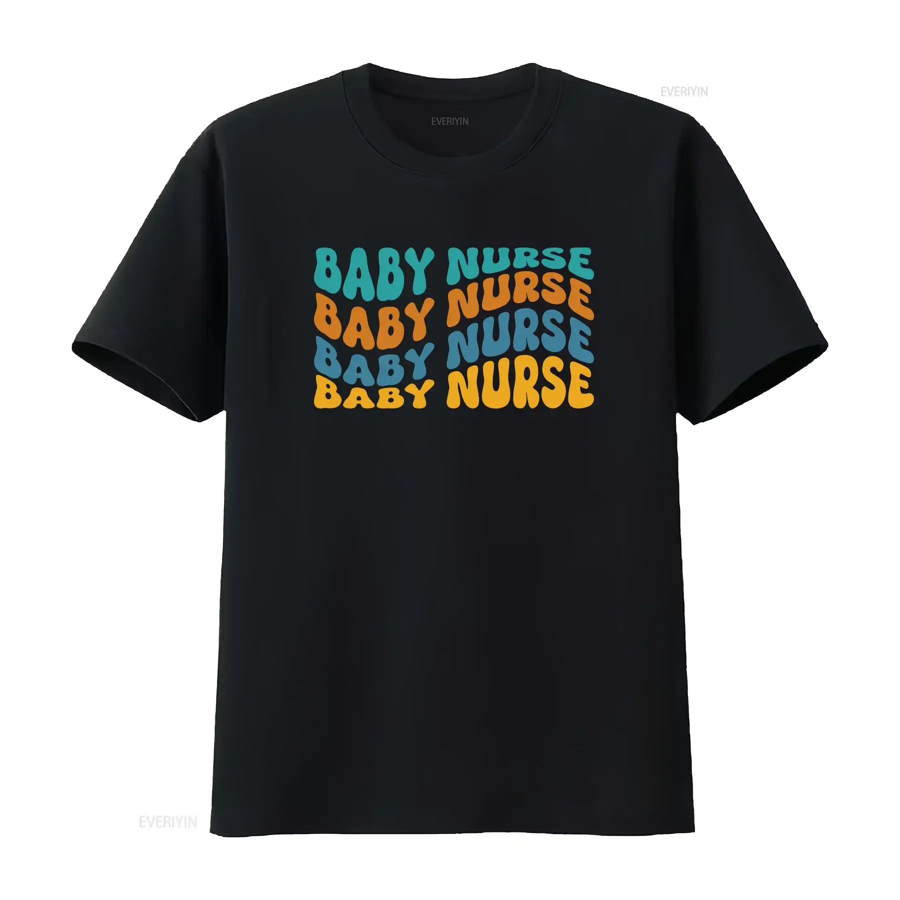 Retro Nurse T Shirt Labor and Delivery Baby New L D Midwife vintage Washed Stretched Unisex fashion Slightly Versatile Soft